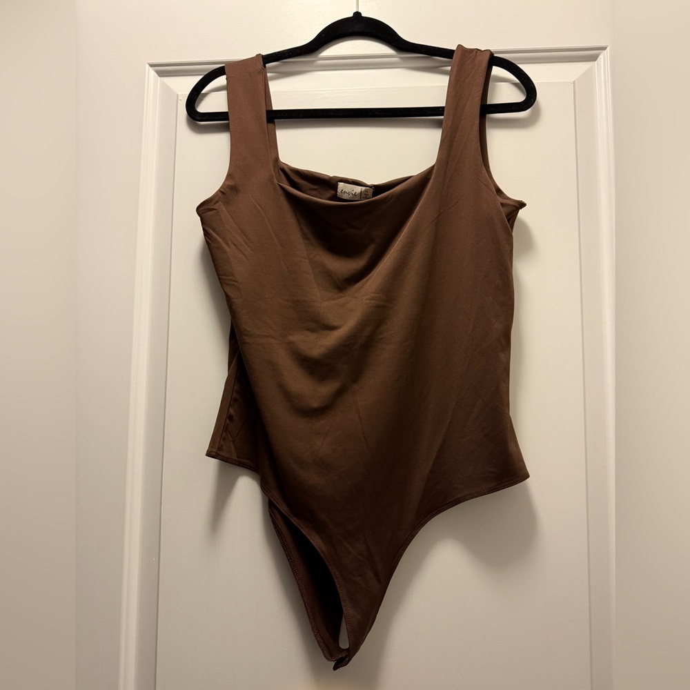 Brown Sleeveless Bodysuit